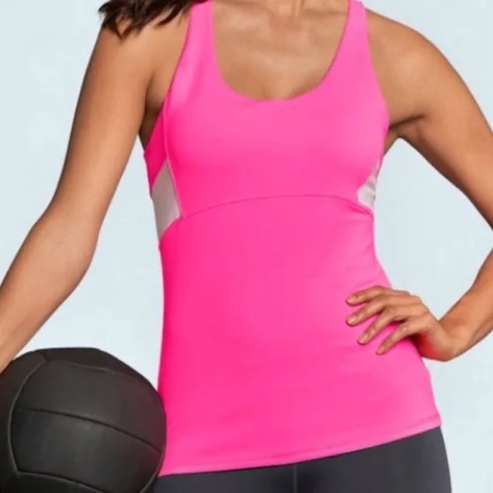 Athleta Large Start Up Hot Pink Sweat Wicking Built In Bra| Size: M